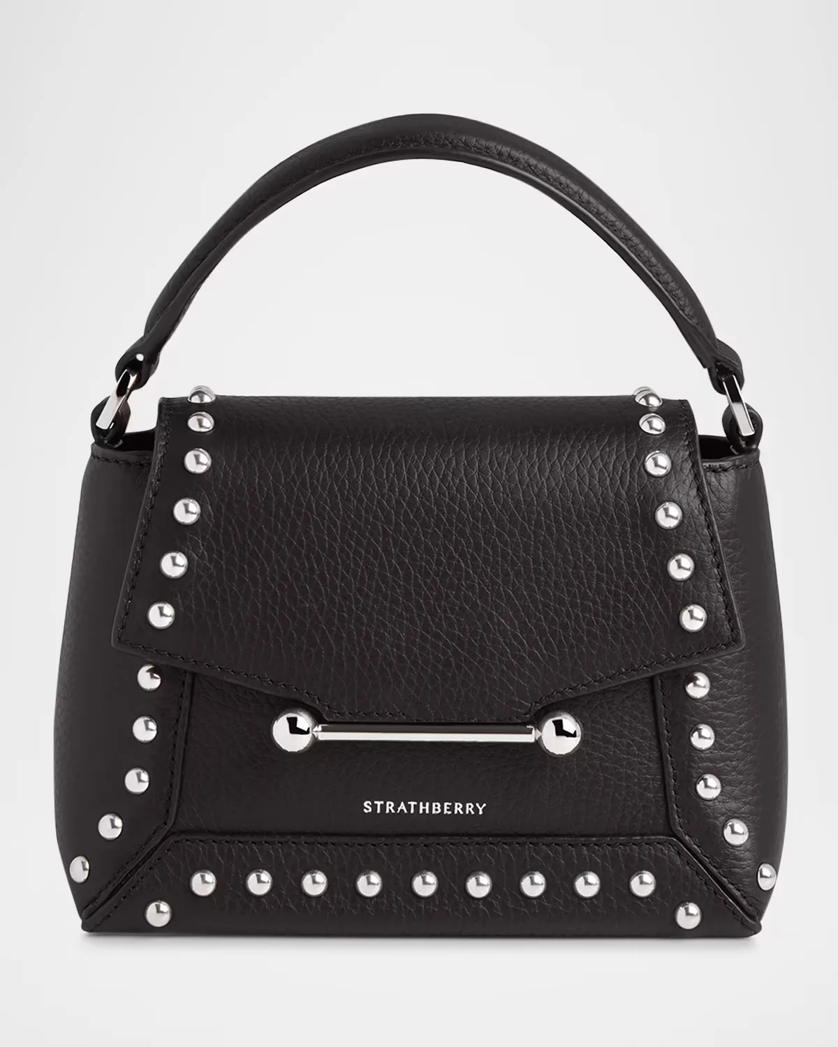Mosaic Nano Studded Leather Top-Handle Bag by Strathberry