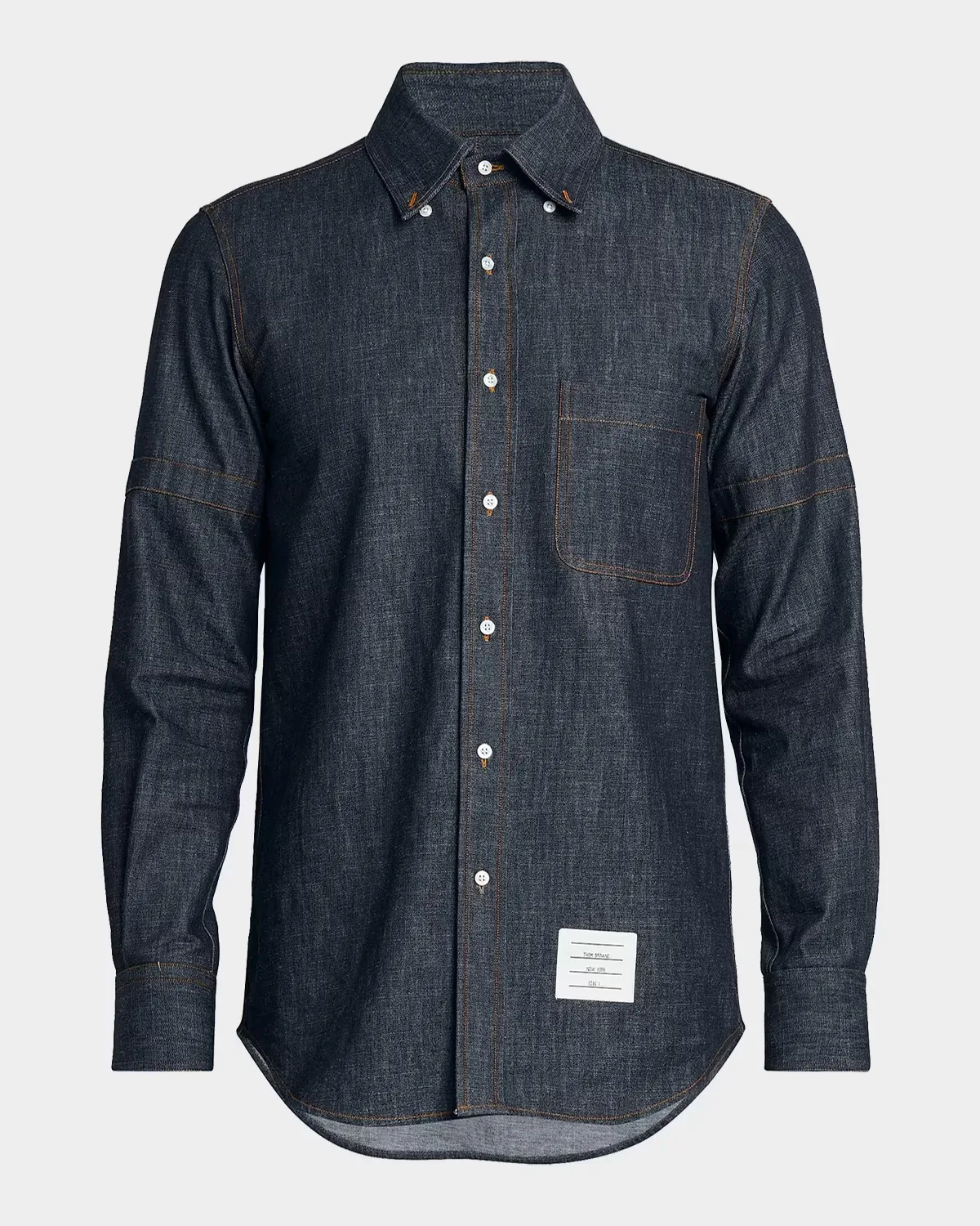 Selvedge Denim Button-Down Shirt by Thom Browne