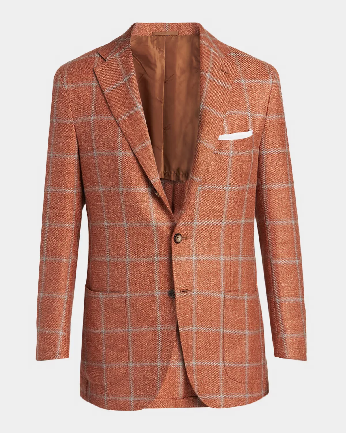 Windowpane Check Cashmere-Blend Blazer by Kiton