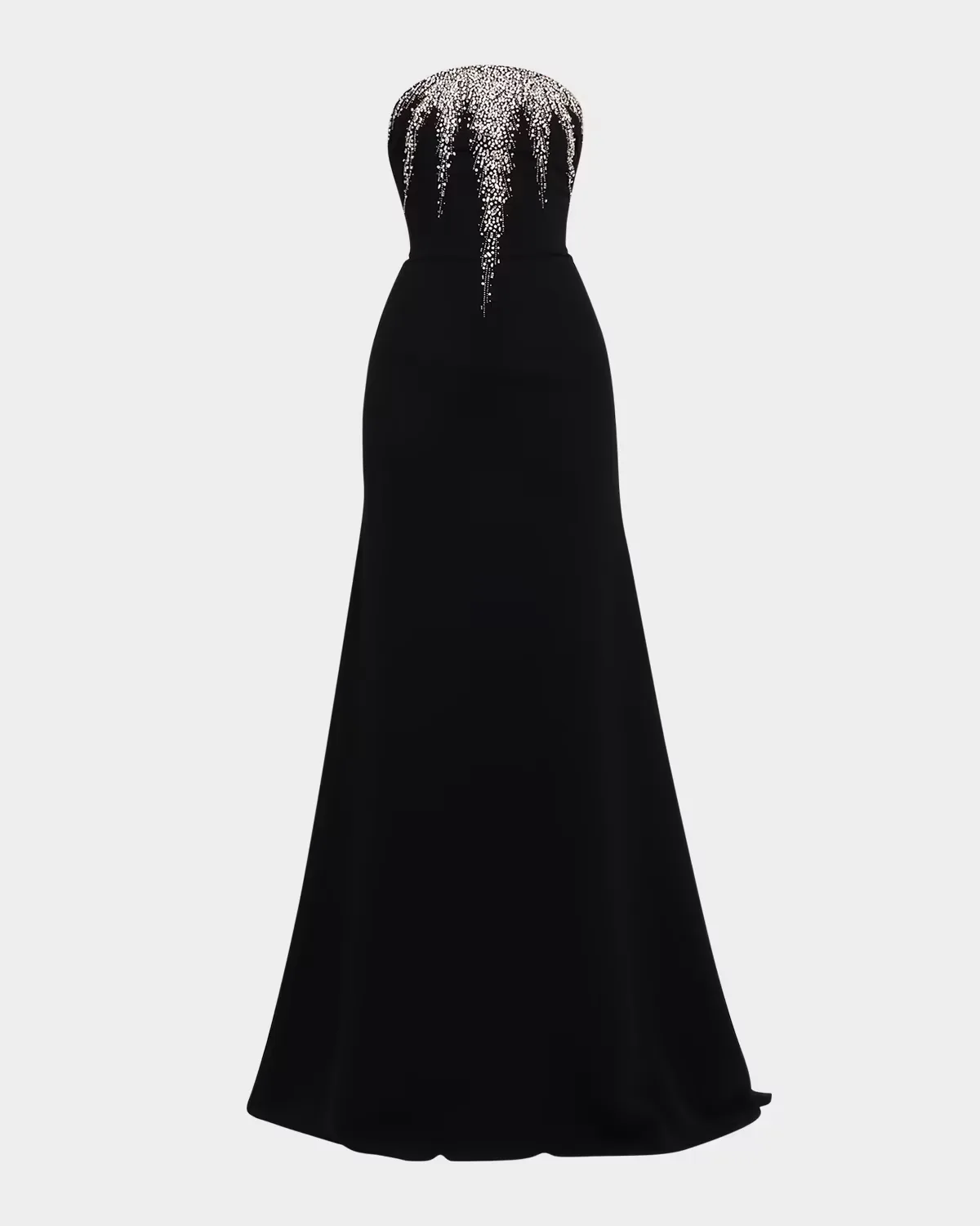 Strapless Crystal-Embellished Crepe Fit-&-Flare Gown by Naeem Khan