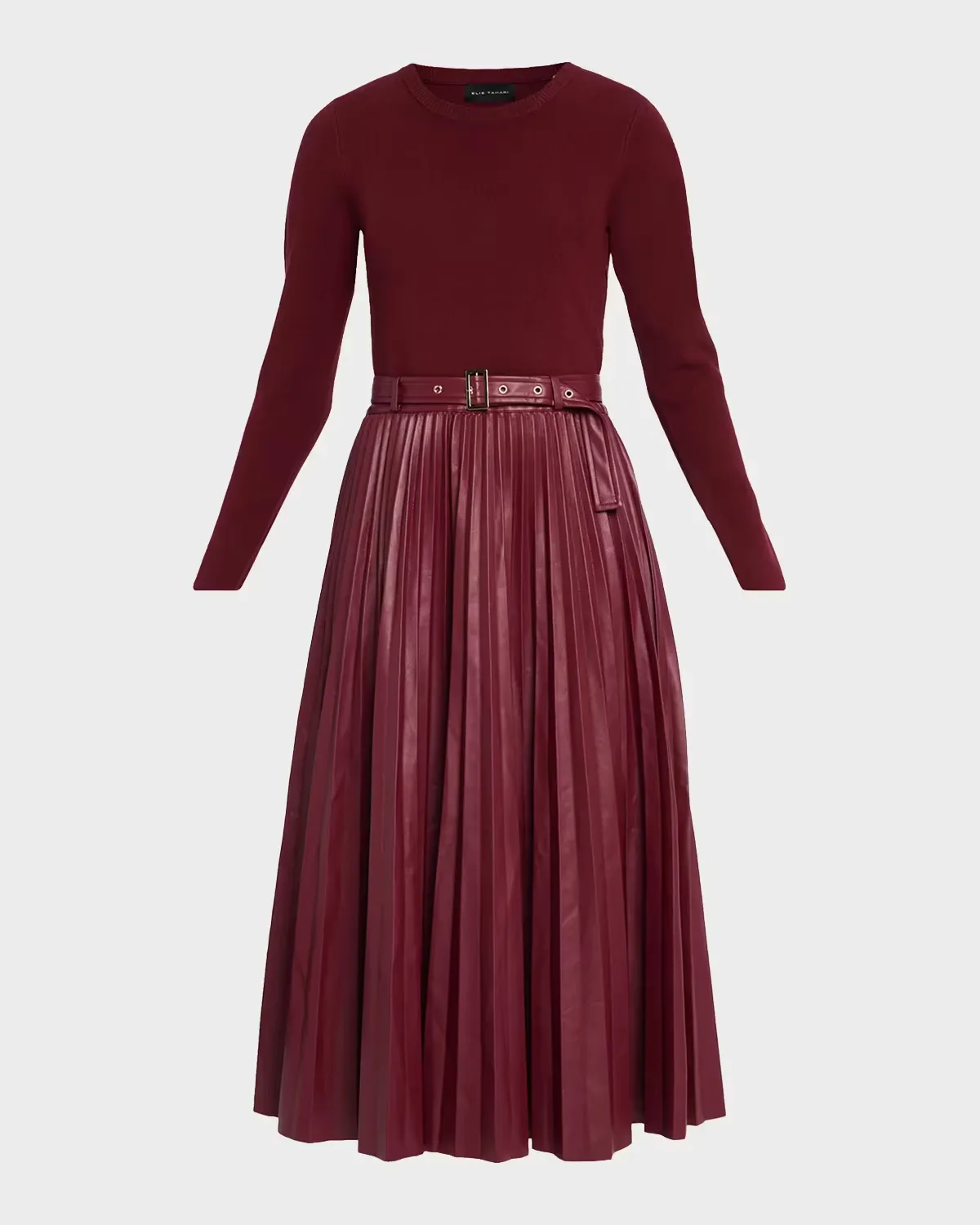 The Allison Mixed Media Midi Dress by Elie Tahari