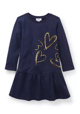 French Terry Heart Dress by Crown & Ivy