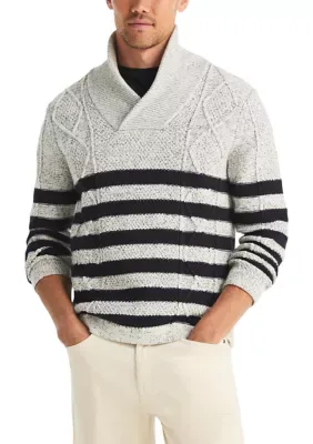 Striped Cable Sweater by Nautica