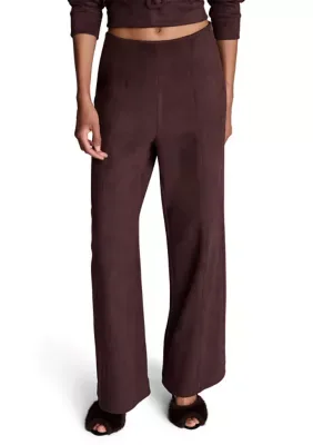 Wide Leg Faux Suede Pants by Kenneth Cole