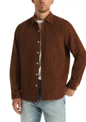Dobby Plaid Corduroy Shirt by Nautica