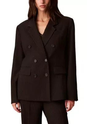 Pinstripe Double Breasted Jacket by Calvin Klein