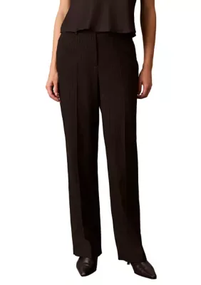 Pinstripe High Rise Extend Tab Trouser by Calvin Klein