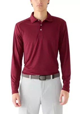 Long Sleeve Solid Polo Shirt by IZOD