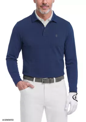 Long Sleeve Solid Polo Shirt by IZOD
