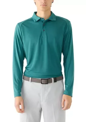 Long Sleeve Solid Polo Shirt by IZOD