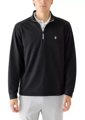 Long Sleeve Mesh 1/4 Zip Pullover by IZOD