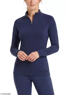 Thermaskin 1/4 Zip Long Sleeve Top by Lands' End