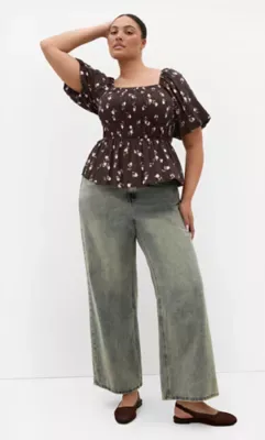 Aire Field Print Top by City Chic