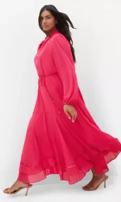 Yasmin Long Sleeve Maxi Dress by City Chic