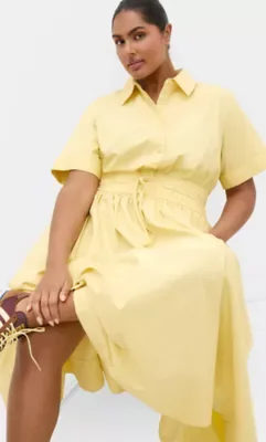 Lana Midi Shirt Dress by City Chic