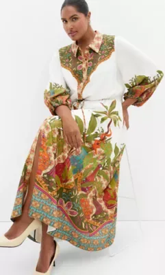 Fools Paradise Print Maxi Dress by City Chic