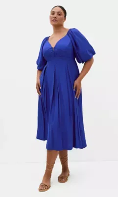 Sheree Puff Sleeve Midi Dress