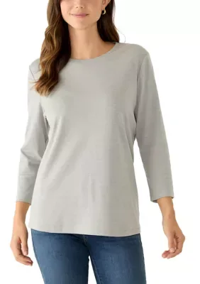 3/4 Sleeve Crew Neck Shirt