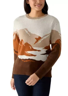 Graphic Crew Neck Sweater by Wonderly