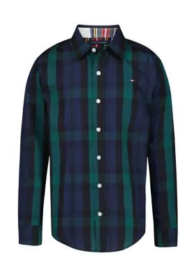 Blackwatch Woven Plaid Dress Shirt by Tommy Hilfiger