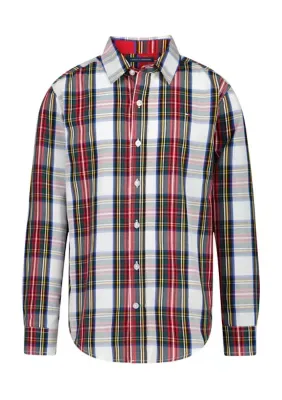 Stewart Plaid Long Sleeve Dress Shirt by Tommy Hilfiger