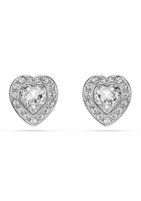 Capsule Angelic Crystal Heart Stud Earrings by Swarovski