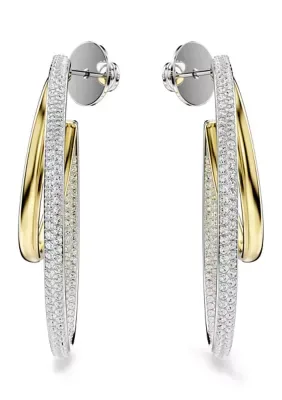 Hyperbola Mix Hoop Earrings by Swarovski