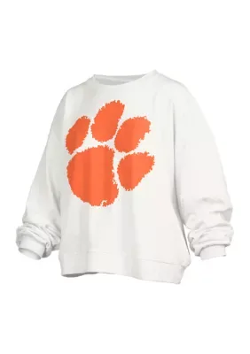 NCAA Clemson Tigers Big Canvas Puff Janise Fleece Pullover