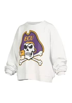 NCAA East Carolina Pirates Big Canvas Puff Janise Fleece Pullover