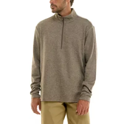 Brushed Poly Rayon Spandex Long Sleeve Quarter Zip by Hallstatt