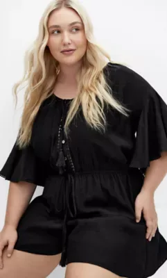 Harlow Lace Playsuit by City Chic