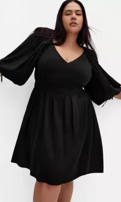 Scarlette Draw Cord Cuff Dress by City Chic