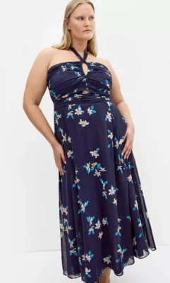 Everlee Floral Print Maxi Dress by City Chic