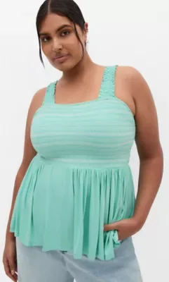Lynn Shirred Top by City Chic