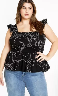 Marli Print Top by City Chic