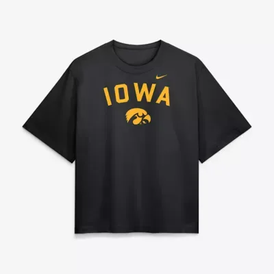 NCAA Iowa Hawkeyes Arch Logo Boxy T-Shirt by Nike