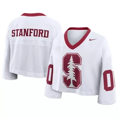 Stanford Cardinal NCAA Stanford Oversized Logo Cropped Fashion Jersey by Nike