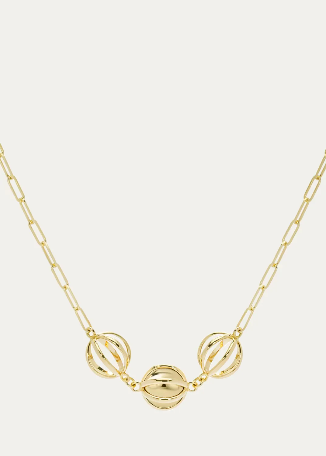 Prisma 18K Yellow Gold Paperclip Chain Necklace by L. Klein