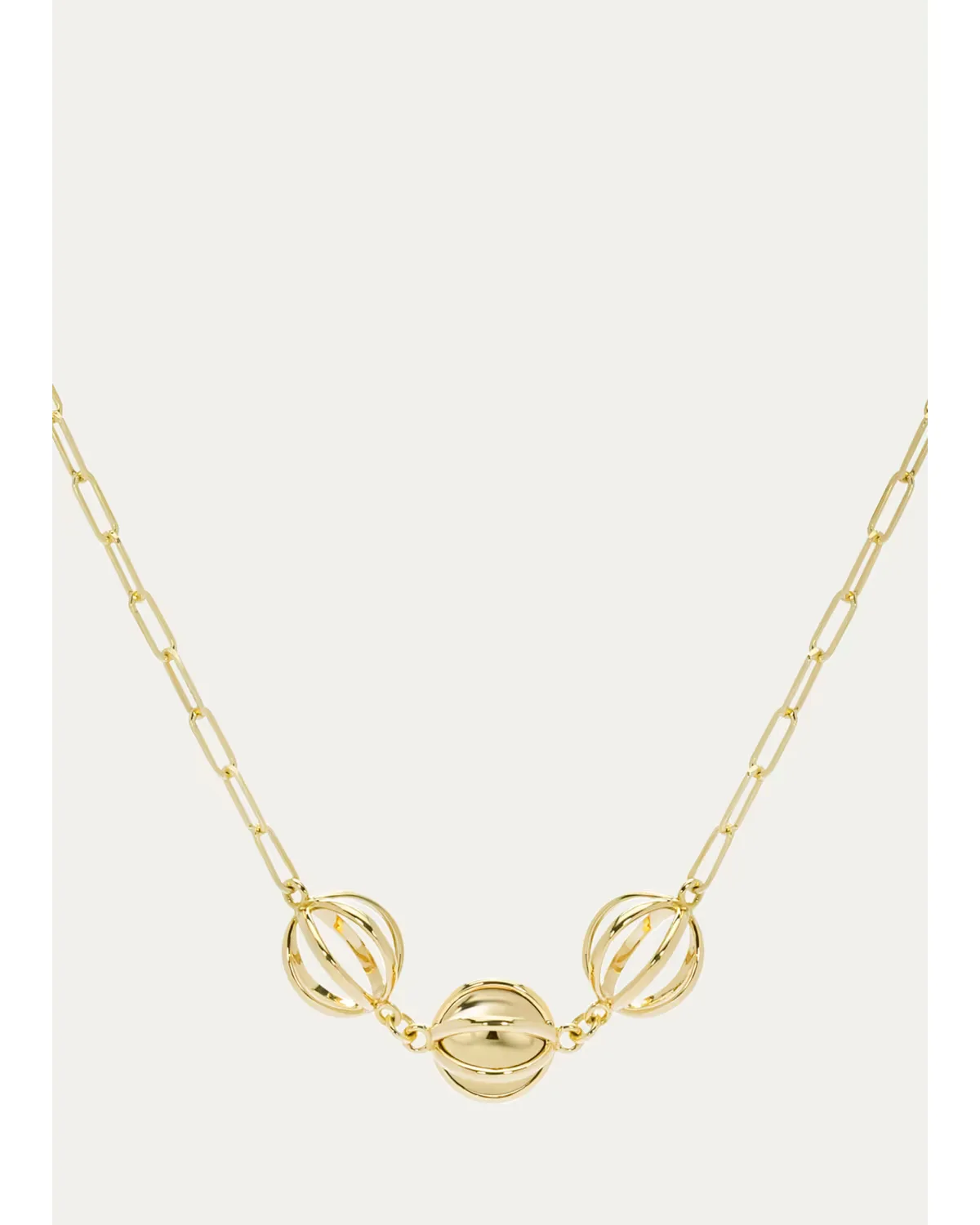 Prisma 18K Yellow Gold Paperclip Chain Necklace by L. Klein