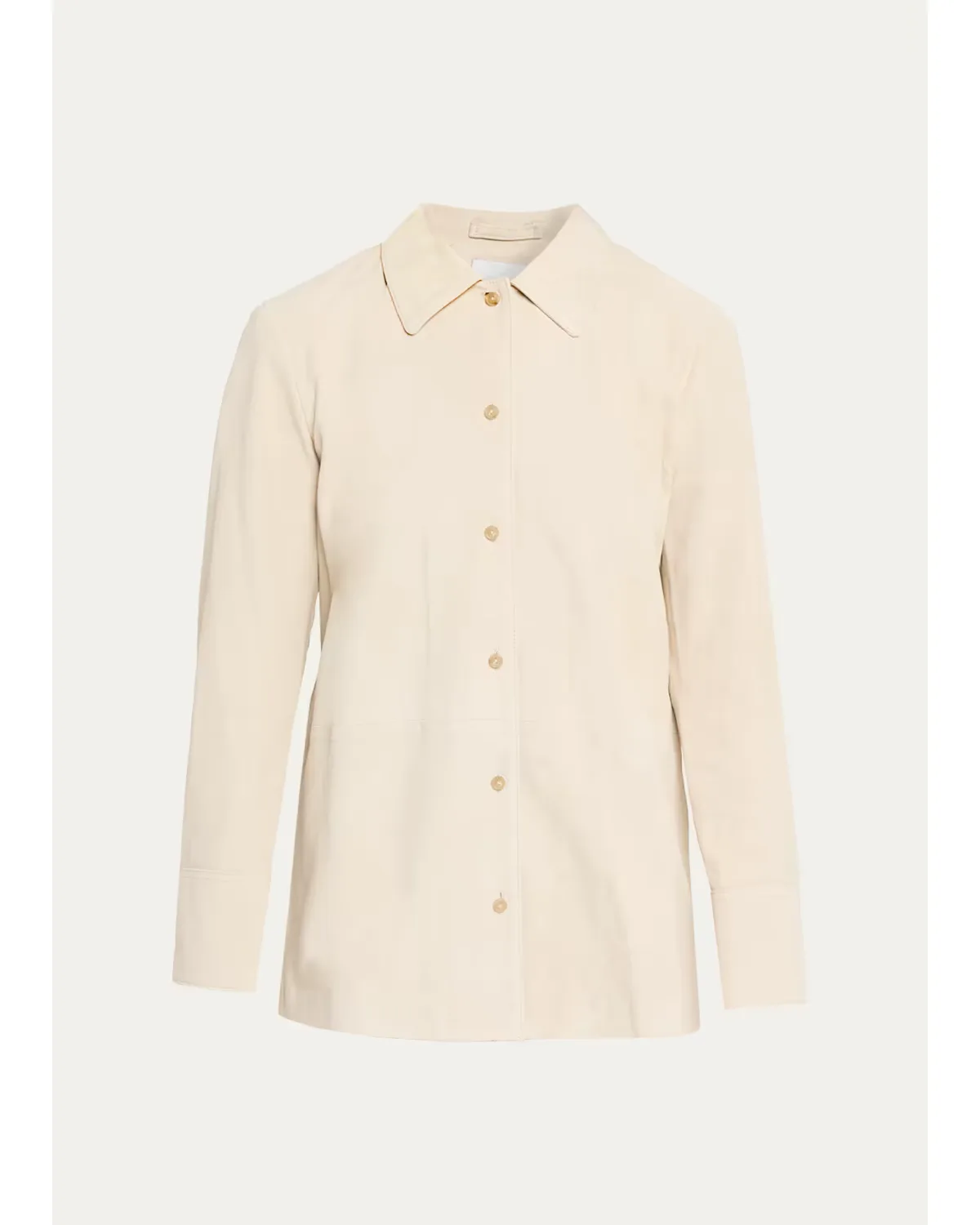 Suede Paneled Shirt Jacket by Vince