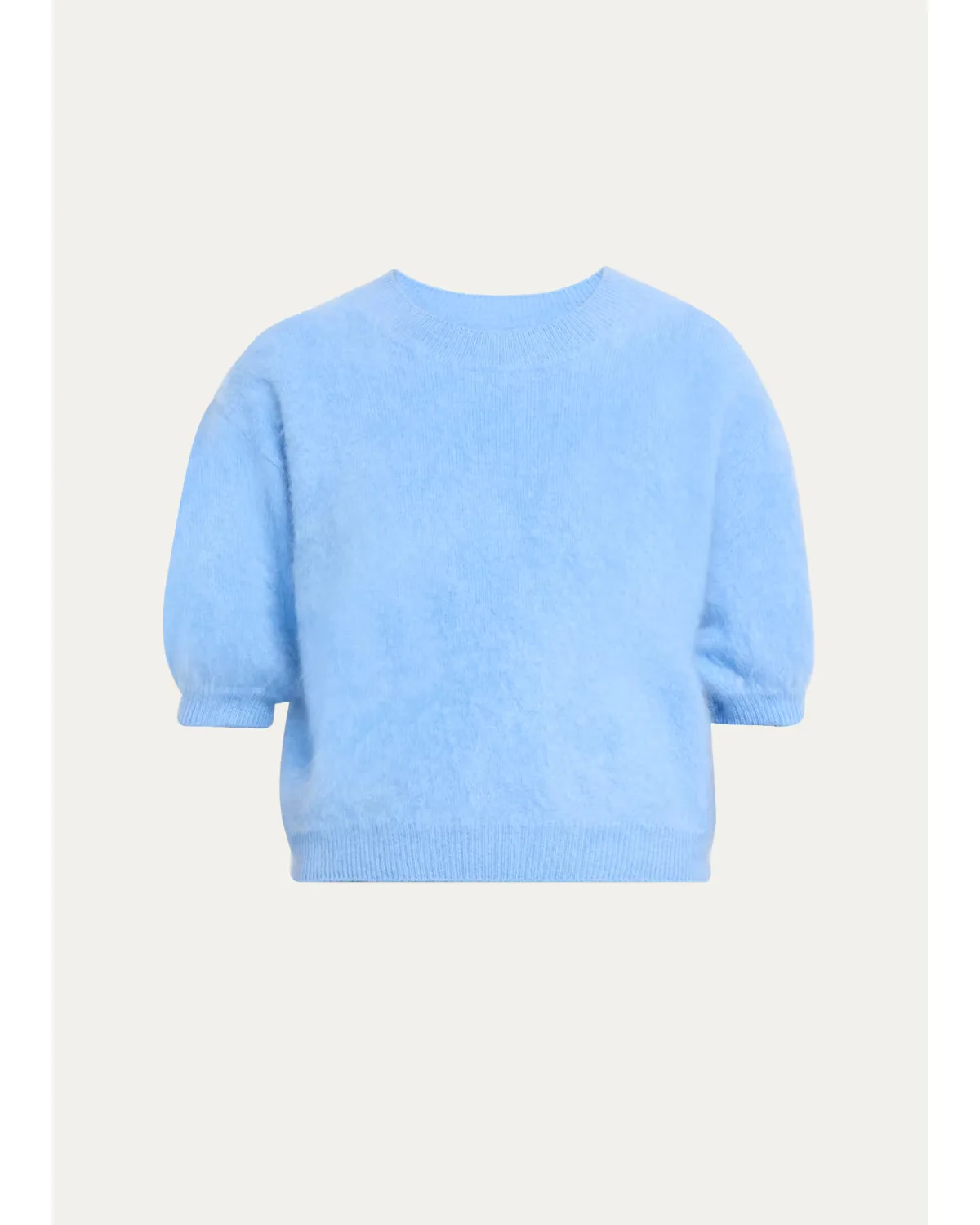 Juniper Brushed Cashmere Short-Sleeve Sweater