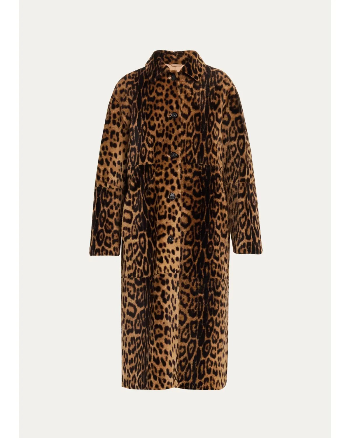 Davelle Leopard-Print Lamb Shearling Coat by Nili Lotan