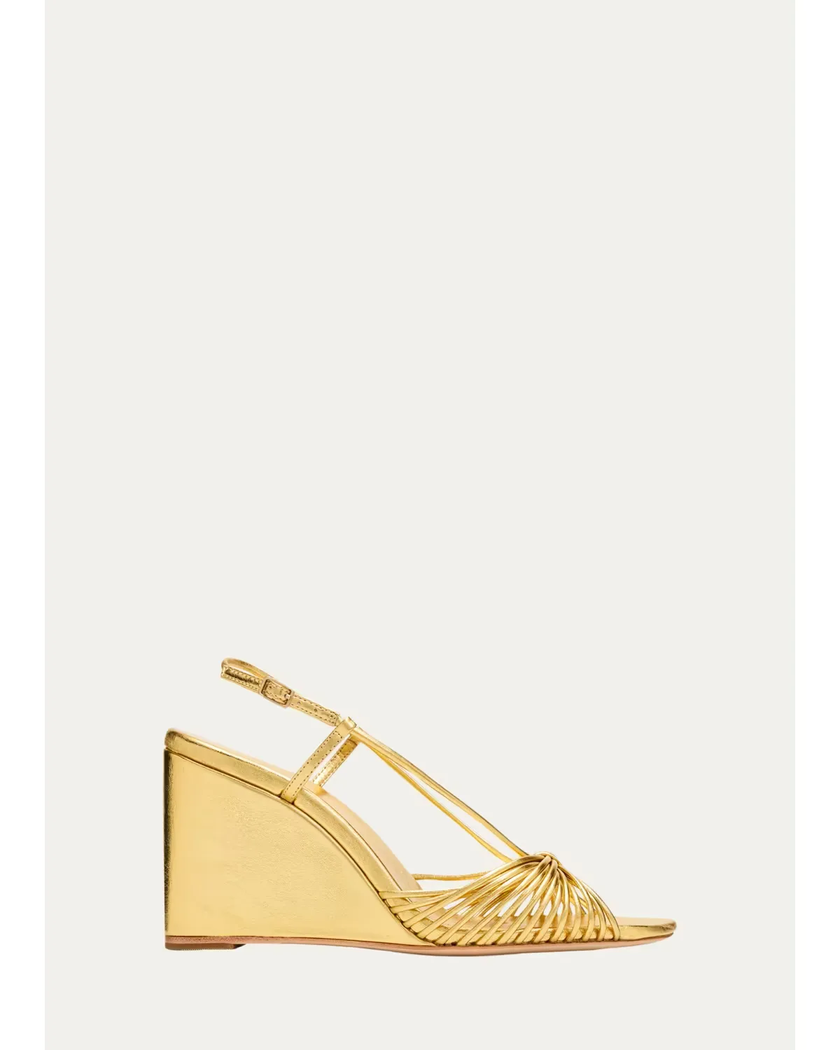 90mm Marren Metallic Leather Strappy Slingback Sandals by Loeffler Randall