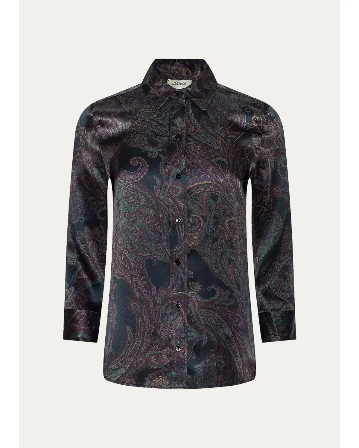 Dani Paisley Silk 3/4 Sleeve Blouse by L'AGENCE