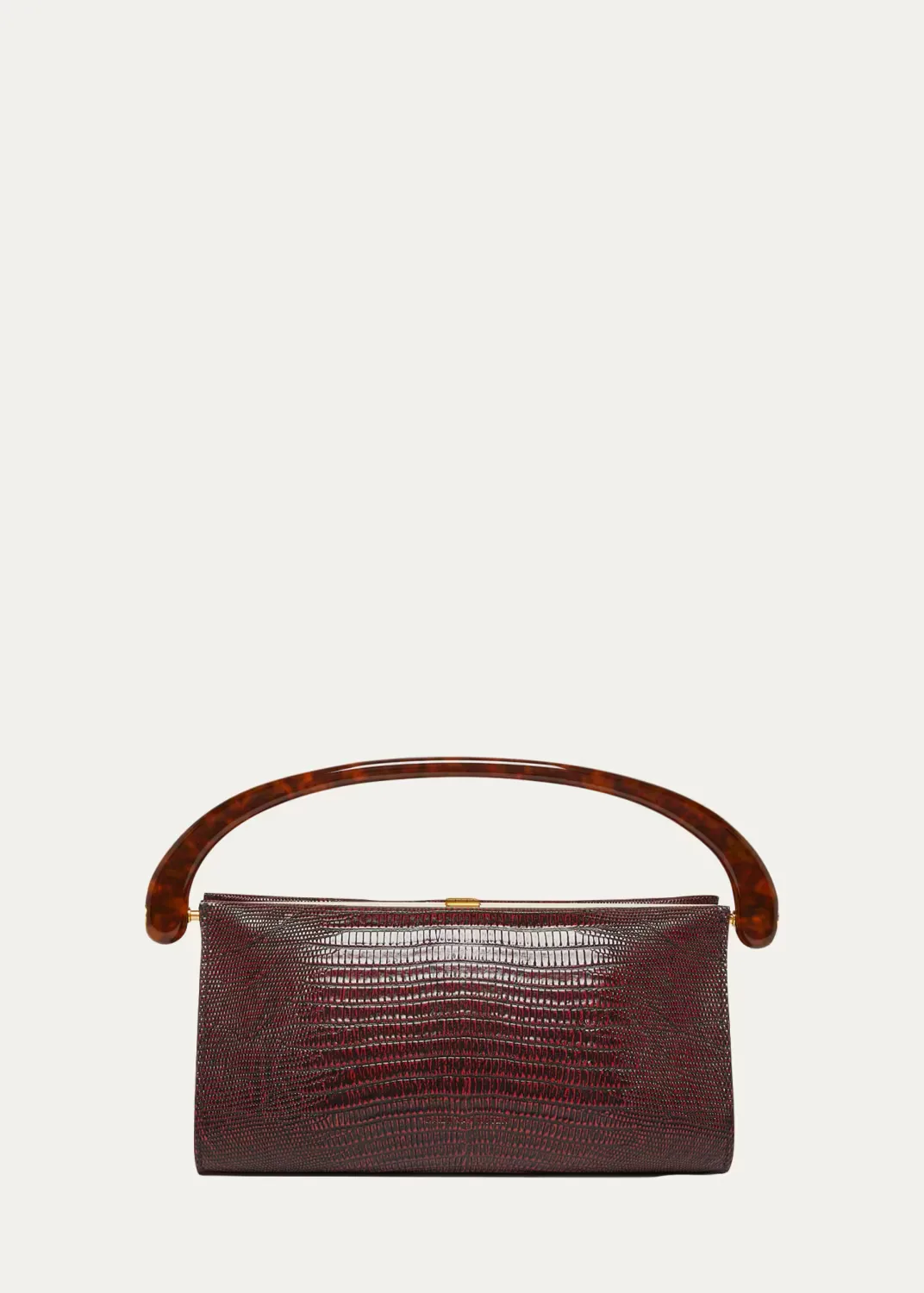 Lizard-Embossed Leather Top-Handle Bag by Dries Van Noten