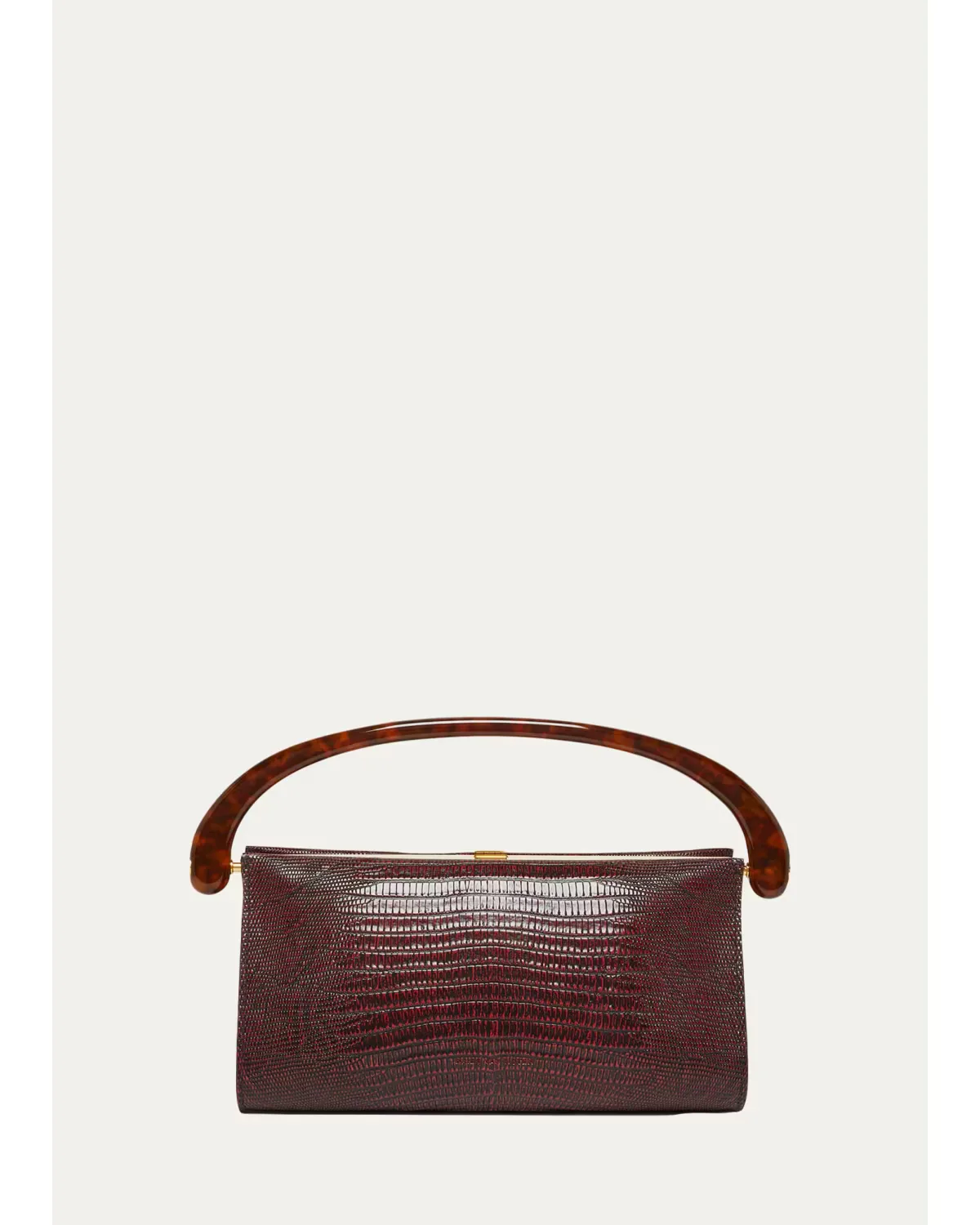 Lizard-Embossed Leather Top-Handle Bag by Dries Van Noten