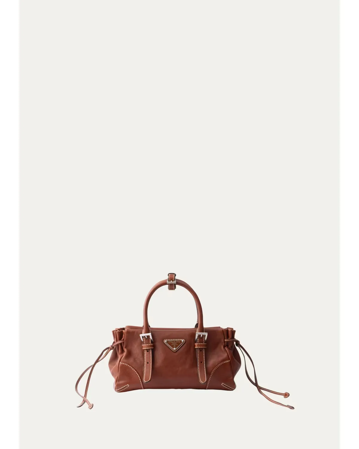 Bonnie Leather Top-Handle Bag by Prada