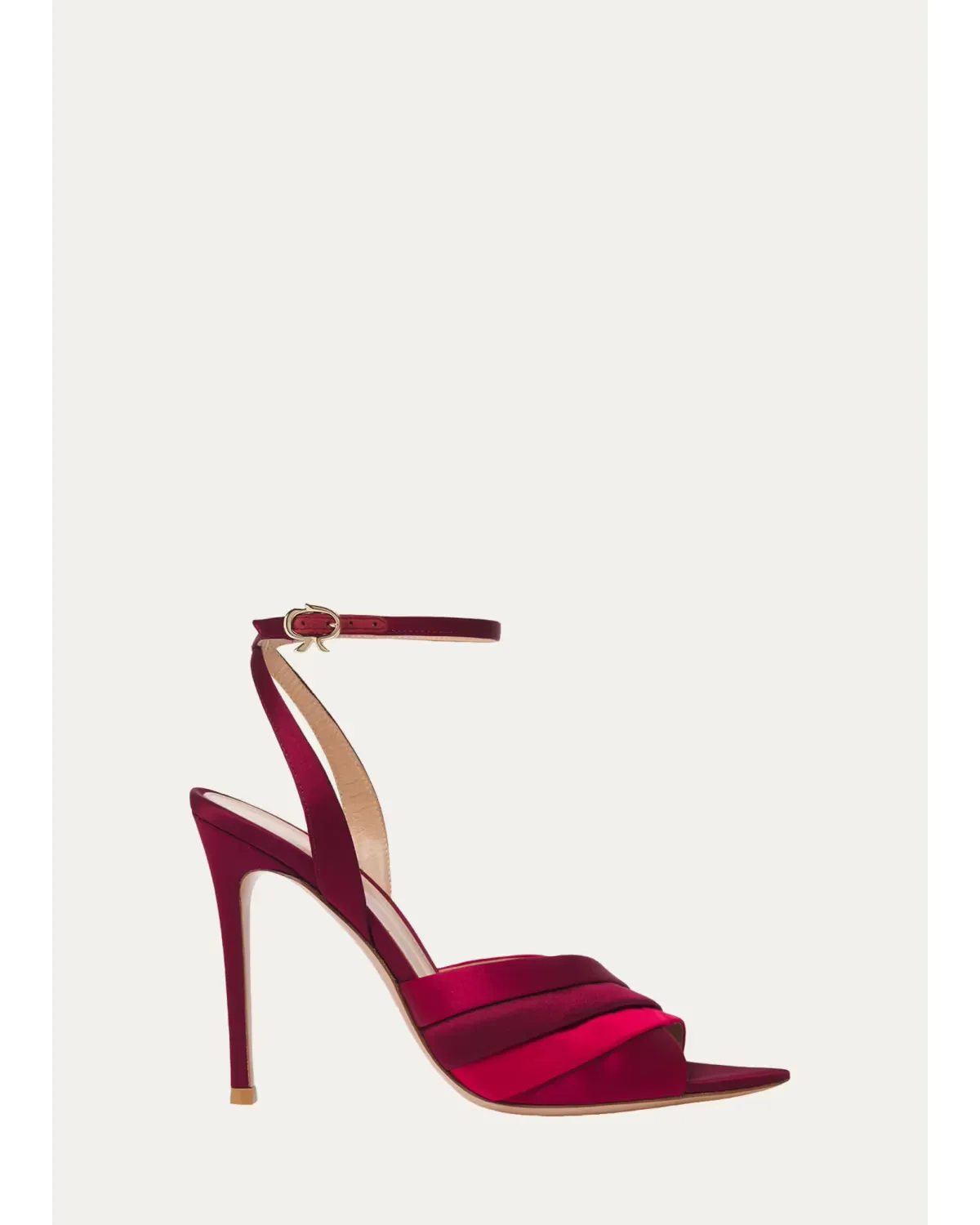 105mm Crepe Satin Ankle-Strap Pumps by Gianvito Rossi