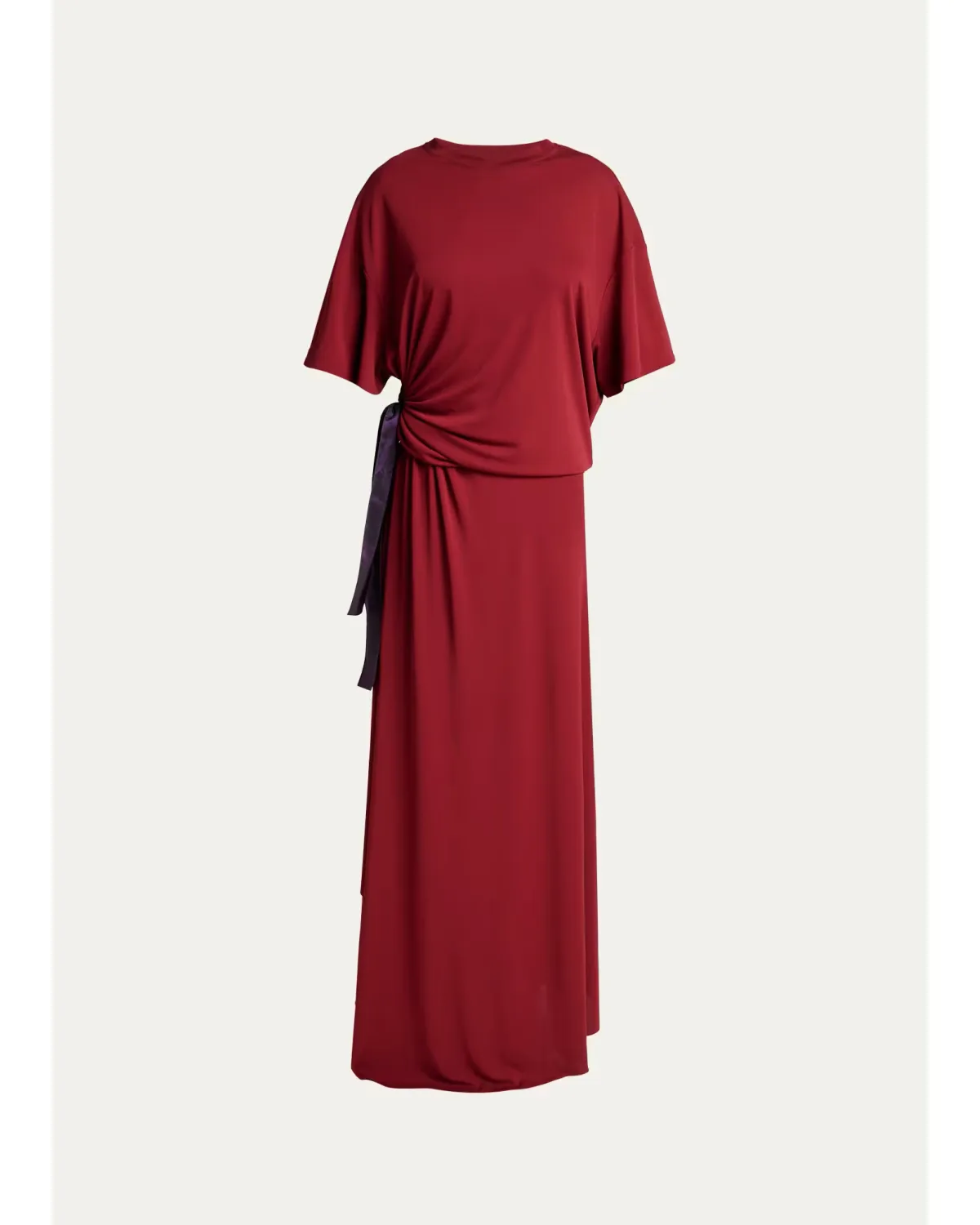 Gathered Blouson Maxi T-Shirt Dress by Balenciaga
