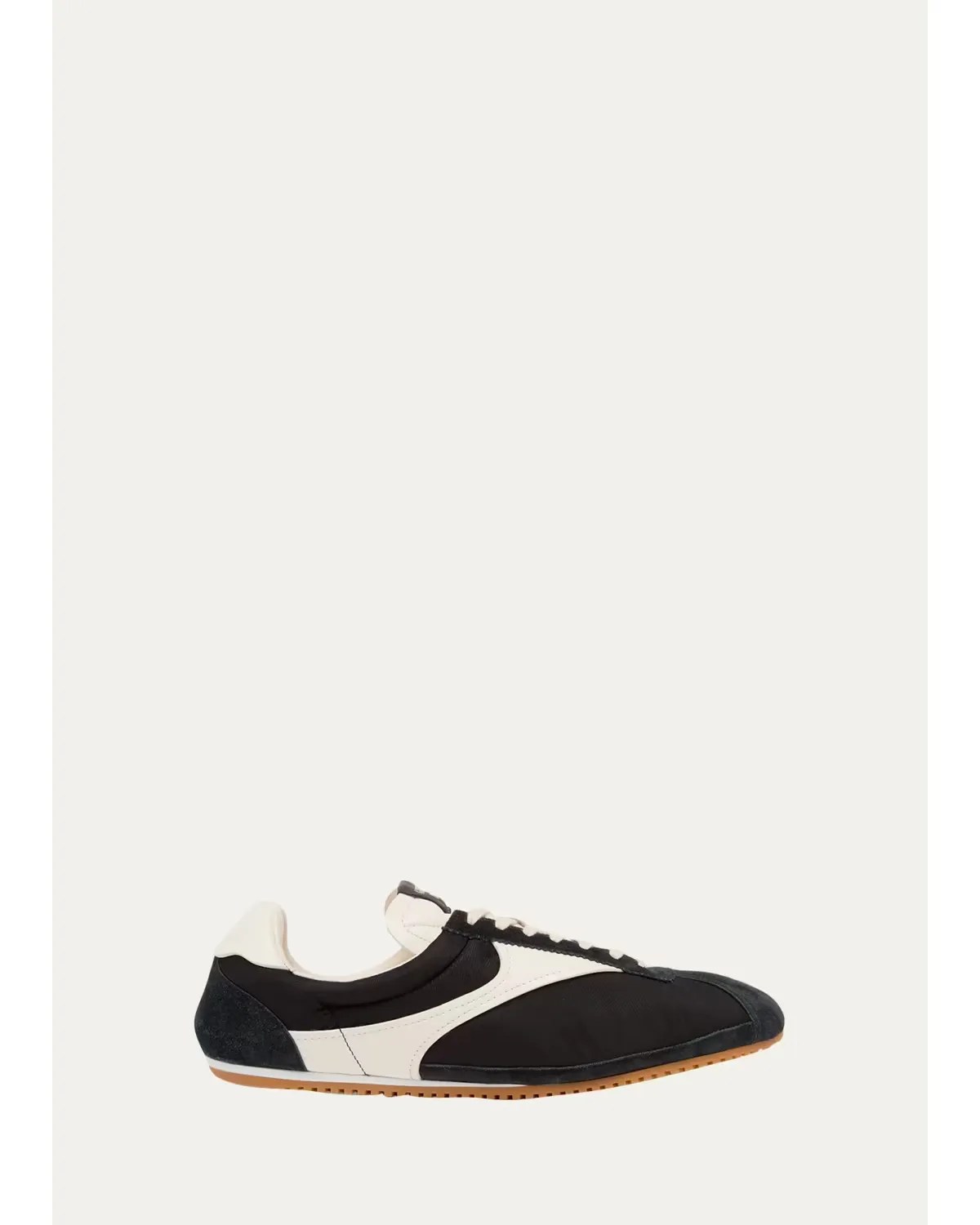 Shot Nylon and Leather T-Toe Sneakers